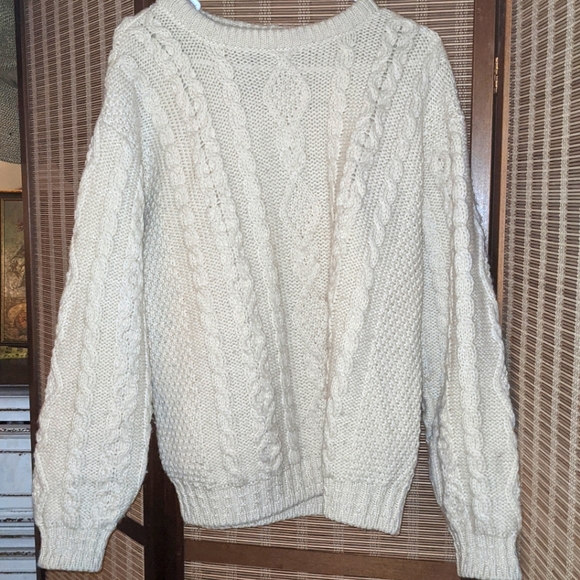 L.L. Bean Sweaters - L.L. Bean vintage cable knit wool sweater women's large